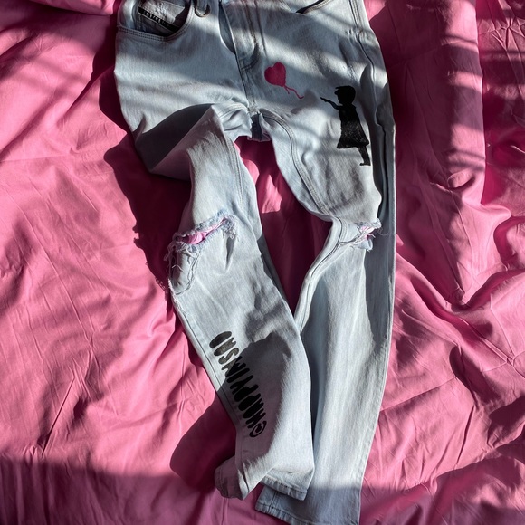 Custom Jeans - Banksy inspired - Picture 5 of 5